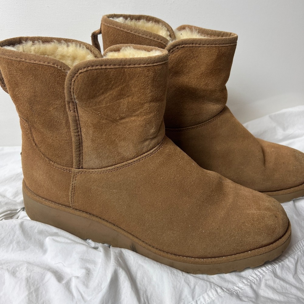 Ugg Kristin Wedge Ankle Boots, Women's Size 9.5 M, Chestnut MSRP $149.95